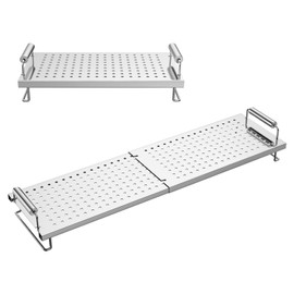 Outspark Adjustable Griddle Warming Rack for Blackstone 17 22 28 36 Inches Griddle, 304 Stainless Steel Grill Roasting Stand Accessories for Weber Charbroil and Most Tabletop Flat-top Griddle Grills