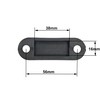 Door Latch Keep Strike Dust Box Black Plastic Small 75mm