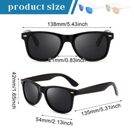 SAIIURV 3 Pack Polarised Sunglasses Sports for Men Women, Classic Outdoor Sun Glasses UV Protection Square Frame Full-rim Eyewear Retro Sun Shades for Party Cycling Driving