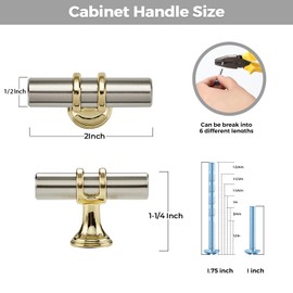 Ravinte Decor 30 Pack Brushed Nickel Cabinet Knobs - Gold Kitchen Cabinet Knobs Cabinet Pulls for Kitchen Cabinet Drawer Stainless Steel Dresser Knobs for Cabinet Hardware 2in Length Single Hole