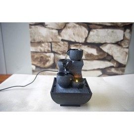 Zen Light Kini Indoor Fountain with Pump and LED Light, Resin, One Size