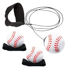 Playbees Reactive Practice Baseballs on Elastic Cord Perfect for Training, Fun Outdoor Activities for Spring Training, Fun Outdoor Activity for Kids, Boy or Girl, Party Favor (3 Pack)