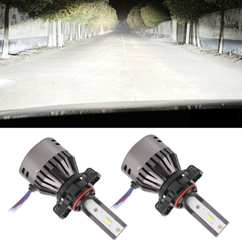 2PCS 60W White Light Car LED Integrated Headlights SuperSpotlight Built