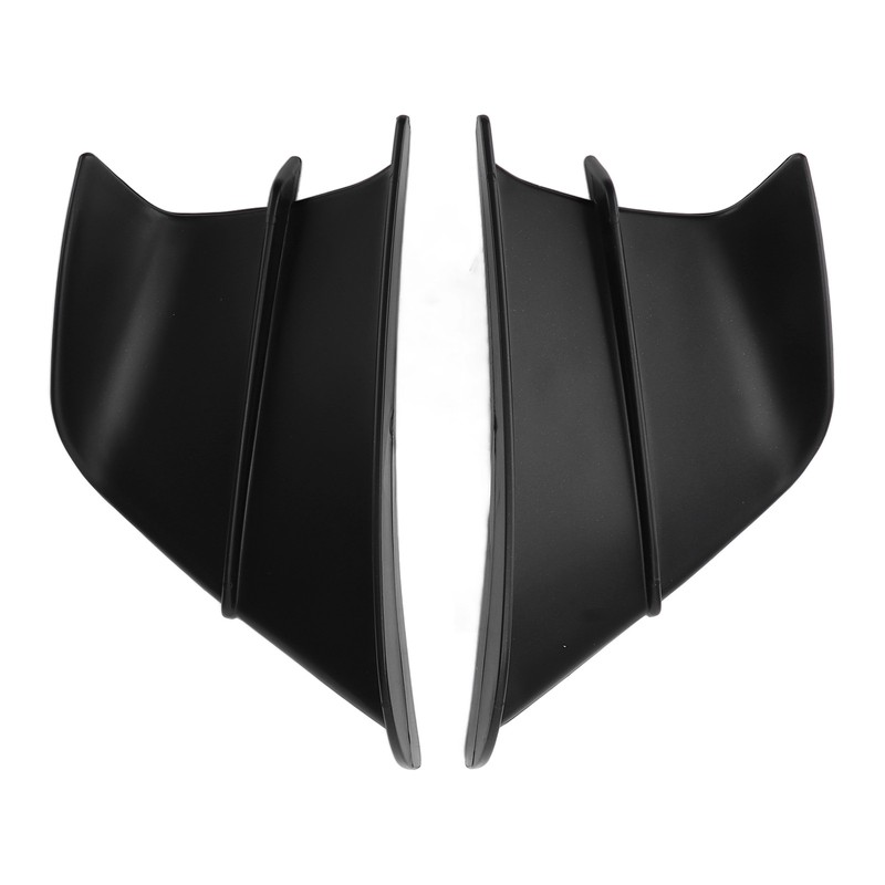 1 Pair Motorcycle Front Winglet Aerodynamic Wing Universal Black Replacement