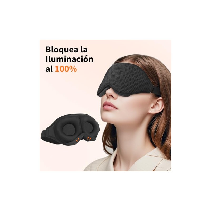 Bauihr Antifaz 3D de Esponja para Dormir, Memoria de Rebote