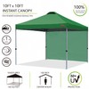 MASTERCANOPY Durable Pop-up Canopy Tent with 1 Sidewall (10'x10',Forest Green)