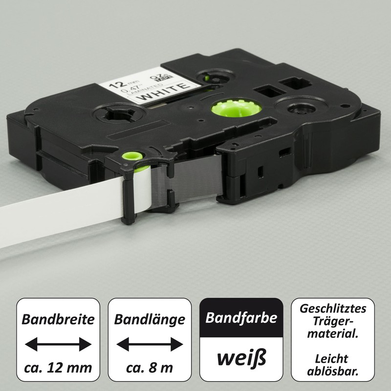 ESMOnline 3 Compatible Label Tape 12 mm Replacement for Brother