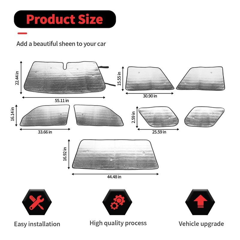 RT-TCZ Windshield Sunshade Sun Shade Heat Shield Window Sun Visor