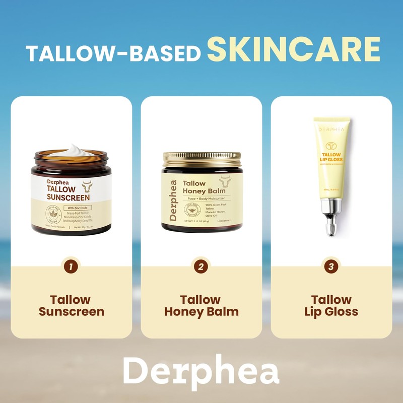 Natural Beef Tallow Sunscreen – SPF 50 Daily Sun Care