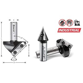 Amana Tool RC-1045 Insert V-Groove 45 Deg x 7/8 CH x 1/2 Inch SHK CNC Router Bit
