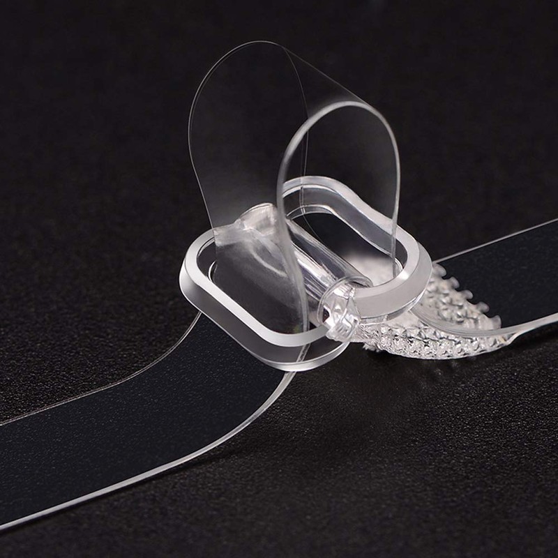 Lansonee 2 Pairs Invisible Soft Clear Non-Slip Adjustable Transparent Replacement