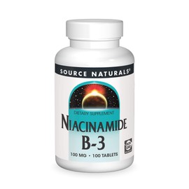 Source Naturals Niacinamide B-3, 100 mg Dietary Supplement - 100 Tablets