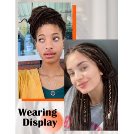 PURSHINE Dreadlock Extensions 24Inch Thin Dreads 20Strands Diameter0.6cm Synthetic Crochet Hair for Women (Chocolate)