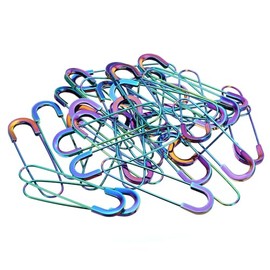 YOKIVE 35 Stück Sicherheitsnadeln, Metall Große Sicherheitsnadeln Clips, Halten Fixiert Sicherheitsnadel, Ideal für Büro, Kunst, Zuhause, Täglichen Gebrauch (Regenbogen, 3,15 Zoll)