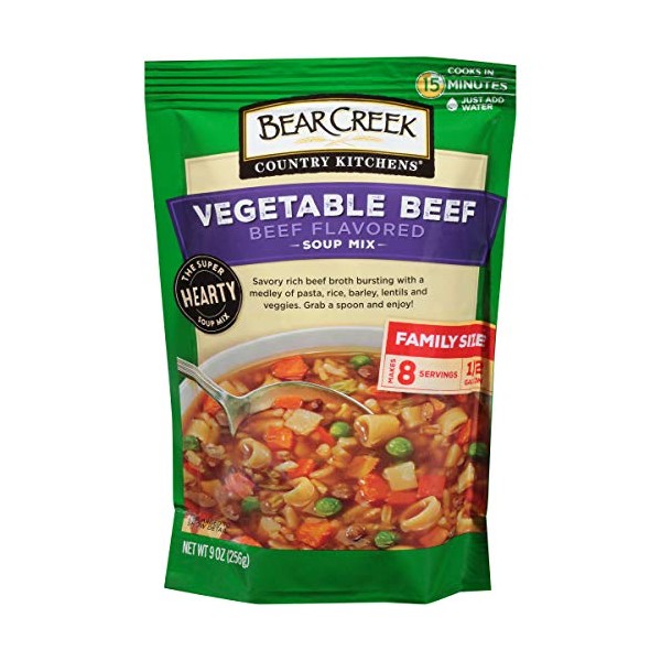 Bear Creek Soup Mix, Vegetable Beef, 9.0 Ounce (Pack of