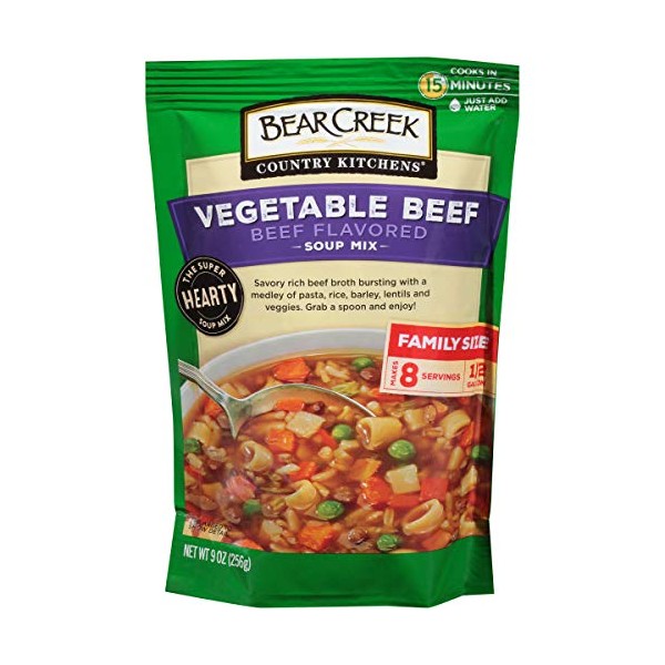Bear Creek Soup Mix, Vegetable Beef, 9.0 Ounce (Pack of 6)