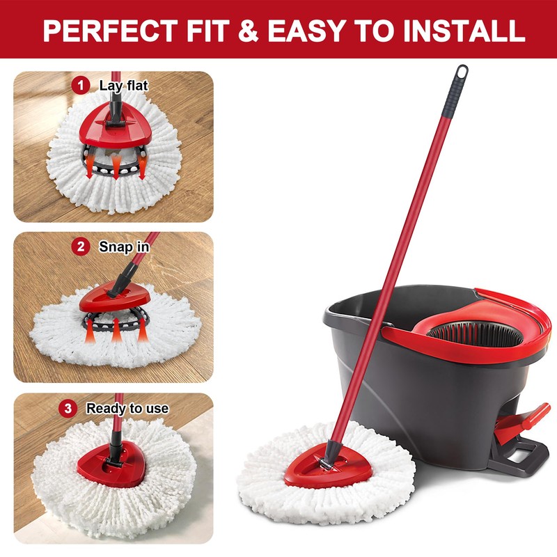 1 Pack Mop Heads Replacement for O-Ceda Easy Wrin Spin