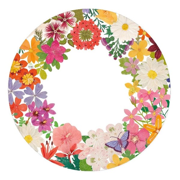 Caspari Halsted Floral Paper Dinner Plates, 8 Per Package