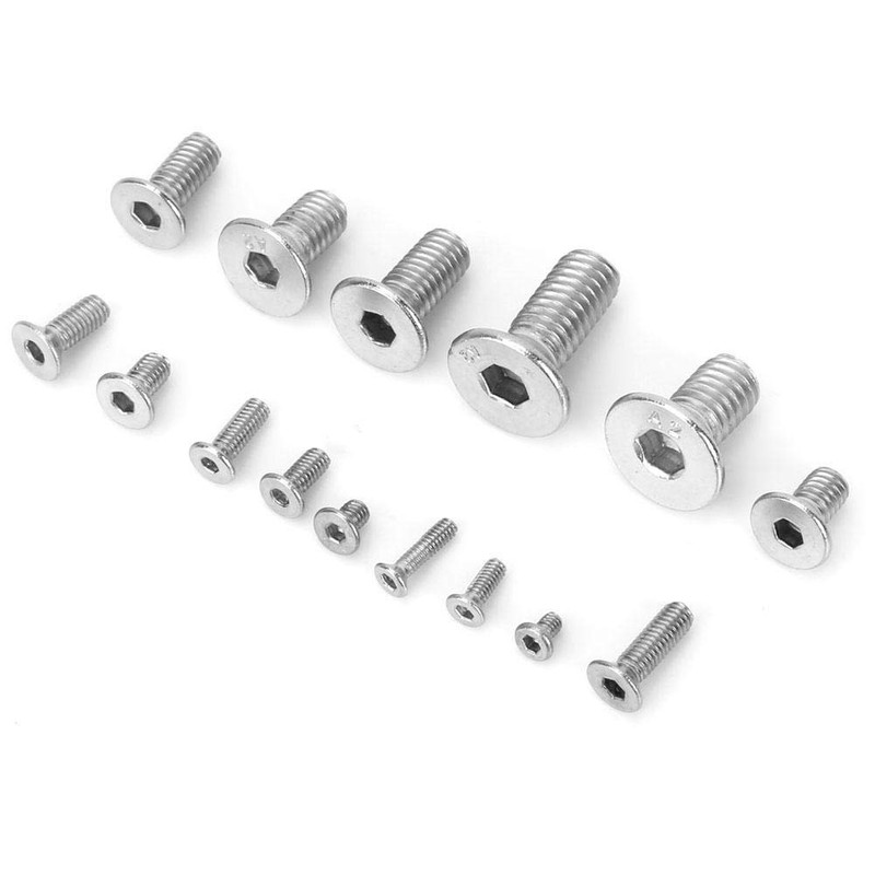 Akozon Countersunk Head Machine Screws M2 M2.5 M3 M4 M5