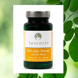 telomit D3K2plus Formula - Capsules with Moringa Powder