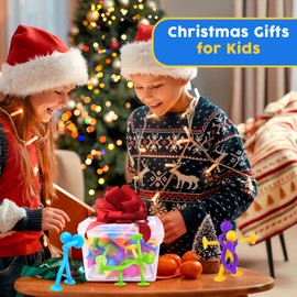 OleOletOy Suction Fidget Toys for Kids: 21 Pack Suction Cup People Toys - Fidget Toys Bulk Treasure Box Toys for Kids Autism School Classroom Calming - Prizes for Stocking Stuffers Party Favors Gifts