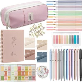 Bible Study Supplies Set, 1 Set Bible Study Supplies Set Including Highlighter & Storage Bag & Pen & Stickers, Teen Girl Gifts, School Supplies Stationery for Women & Students, Office Supplies:_Style A- with notebook and sticker_1 Set