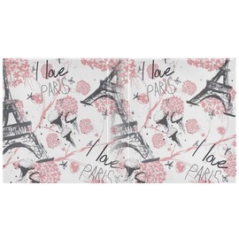 Custom Paris Eigel Tower Pink 3 Ring Binder 1 1/2 Inch Hold 200 Sheets Cute 3 Ring Folders Print Round Ring Planner Binder, 12.4x10.63x2.36inch, 2 Pack