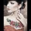 Lotus Flower Beauty Bone Tattoo - Realistic Temporary Clavicle Tattoo