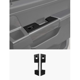 Savadicar Carbon Fiber Interior Accessories - Rear Door Window Button Panel Trim Cover for Ford F150 (2021-present) - Premium Texture Interior Decor Upgrade Option, 2-Piece Set