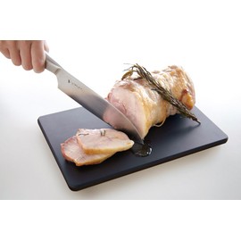 Yoshikawa EATOCO Ita Short AS0014 Cutting Board, Made in Japan, Black, Width 10.2 x Depth 6.7 x Height 0.4 inches (26 x 17 x 1 cm)