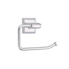 Emtek Transitional Brass Paper Holder in Bar Style with Matching Finish Rosette - Choice of 7 Finishes - 290410US15 - Square (10) - Satin Nickel (US15)