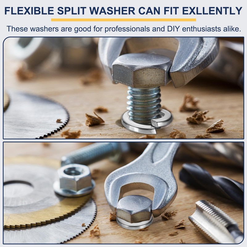 sourcing map 4# Spring Lock Washer, 304 Stainless Steel Split