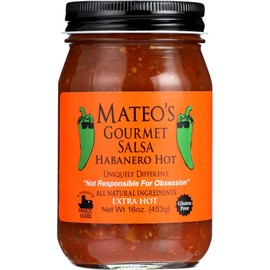 Mateo's Gourmet Salsa Habanero Hot, Extra Hot 16 Oz (Pack of 1)