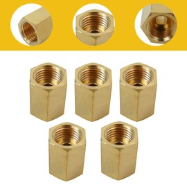 HaeKap 5 Pack Brake Line Unions For 3/16 Tube (3/8-24 Thread, Inverted Flare)