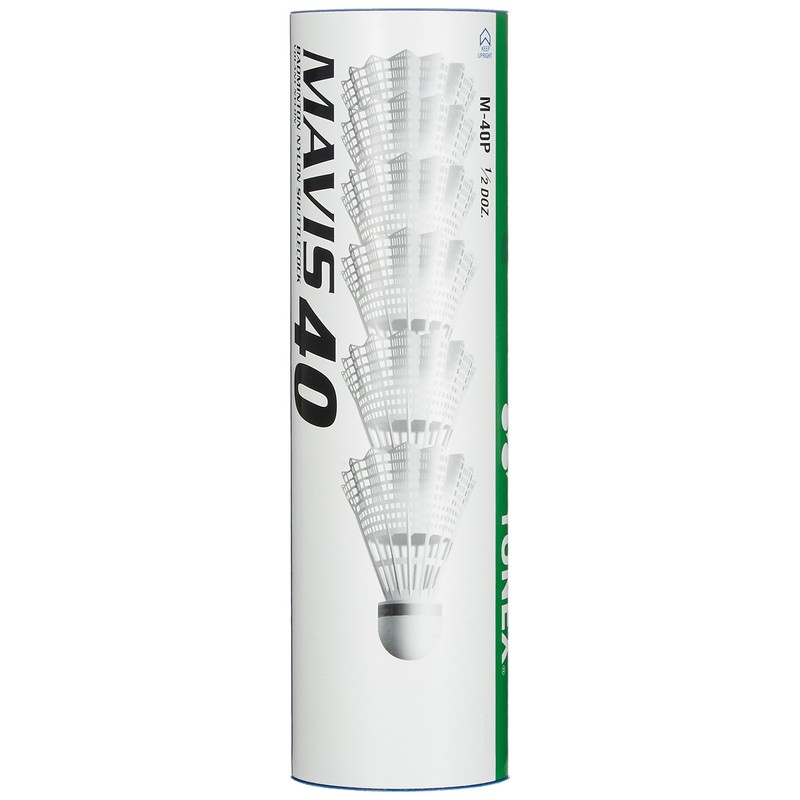 YONEX Badminton Shuttle, MAVIS 40P (Nylon + Synthetic Cork), 6
