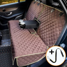 iBuddy Bench Dog Car Seat Cover for Car/SUV/Small Truck, Waterproof Back Seat Cover Protector for Kids Without Smell, Heavy Duty and Nonslip Pet Car Seat Cover for Dogs, Machine Washable