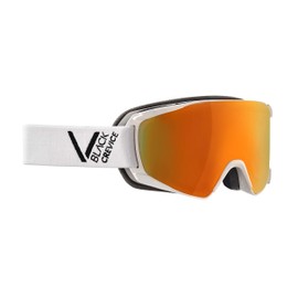 Black Crevice Ski Goggles - Schladming - Double Lens, Anti-Fog Coating, UV400 Protection (White/Black, M (Head Circumference 55-58 cm)