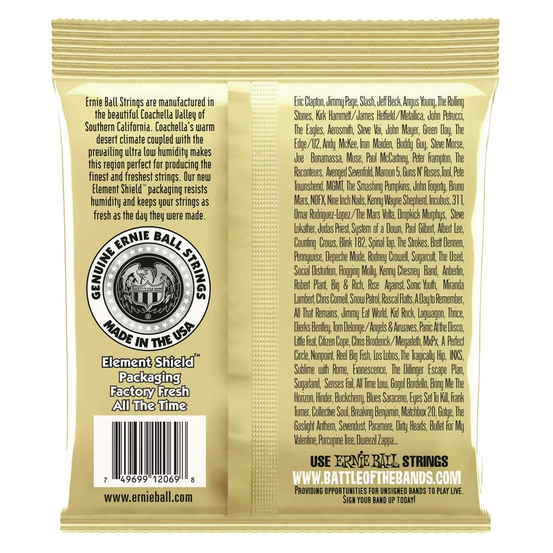 Ernie Ball Folk Nylon Clear & Gold Ball-End 80/20 Bronze