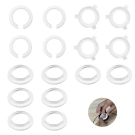 16 Pcs Plastic Lamp shade Reducer Ring E27 to E14 Set, E14 Lamp Shade Ring Converter, Lamp Shade Adapter Rings for Table Lamps, Replacement Lamp Ring for Adapter for Lampshade Washer, 29 mm ID