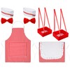 Therwen Red and White Stripe Apron Waiter Costume Soda Jerk