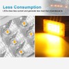 Partsam 5pcs Amber Cab Marker Lights LED Top Roof Running