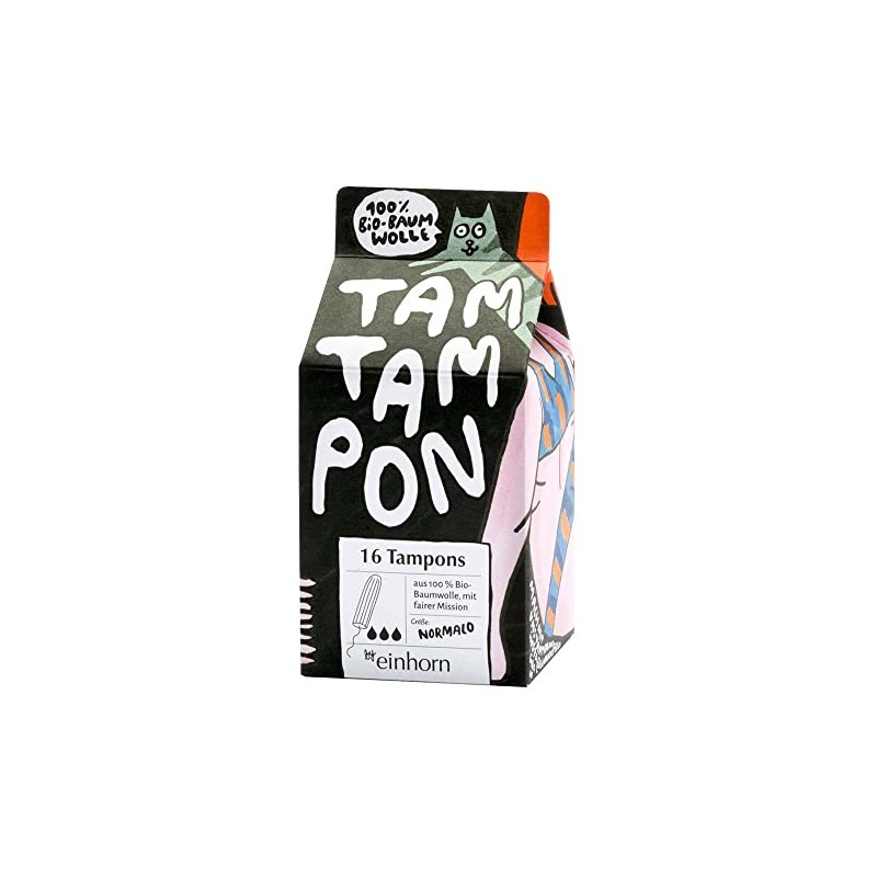 Einhorn Organic Tampons, Normalo, Pack of 16