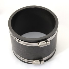 4" Rubber Coupling PVC Soil Drain Repair 110mm Pipe Coupler Inc Hose Clips