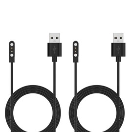 Haourlife 2-Pack Magnetic Charging Cable for Dog Bark Collar - Extra-Long with PTC Thermal Resistor Short-Circuit Protection, Fast and Stable Charging - 4mm 2-Pin