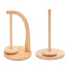 Yarn Holder Easy Installation Stable Structure Rotatable Wooden Yarn Ball