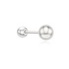 Basic ball silver piercing (4mm) OTEP24716N stone color / 베이직