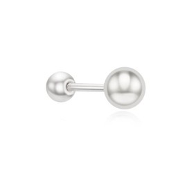 Basic ball silver piercing (4mm) OTEP24716N stone color / 베이직 볼 실버 피어싱 (4mm) OTEP24716N 스톤컬러