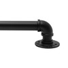 DYNAMI 14Ft Pipe Stair Handrail,Wall Mount Black Galvanized Industrial Iron
