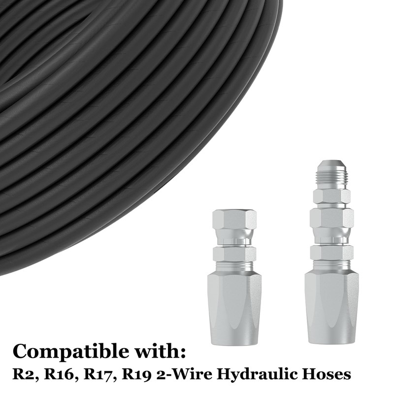 3PCS Reusable Hydraulic Hose Field Repair Kit, 1/2'' 3/8'' 1/4''