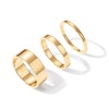 3PCS 14K Gold Plated Stacking Ring Set for Women X